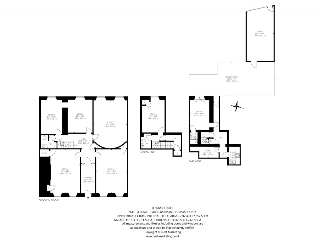 Floorplans For 8 Howe Street, Edinburgh, Midlothian