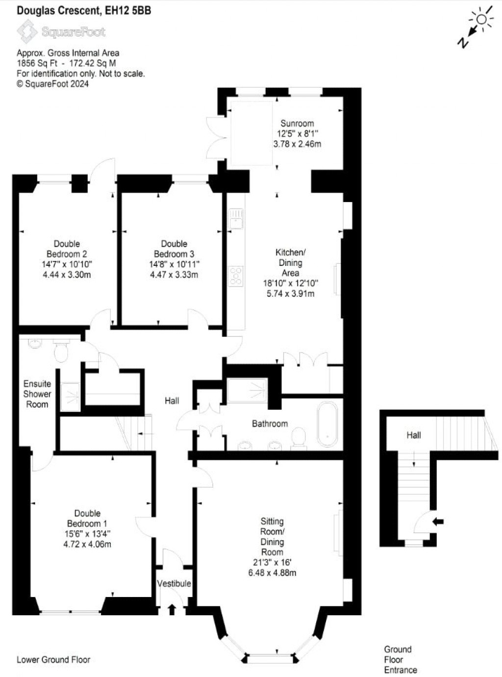 Floorplans For Douglas Crescent, Edinburgh, Midlothian