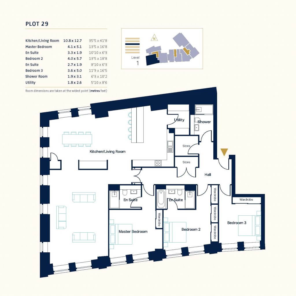 Floorplans For Plot L1.29, Village View, Plot L1.29, Village View, Belford Road, Edinburgh, Midlothian