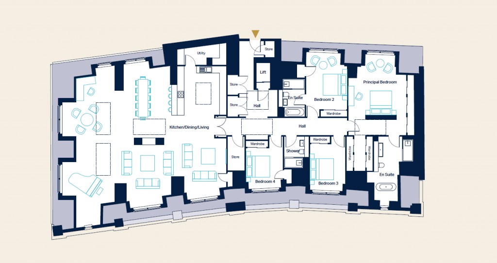 Floorplans For Plot L3.40, Village View, Plot L3.40, Village View, Belford Road, Edinburgh, Midlothian