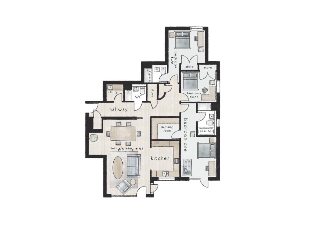 Floorplans For No.9 Barnton Avenue West, Apt 4, Apartment Four, No.9 Barnton Avenue West, Edinburgh