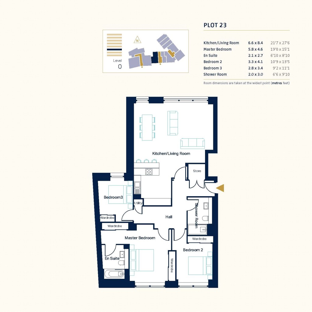 Floorplans For Plot L0-23, Village View, Plot L0-23, Village View, Belford Road, Edinburgh, Midlothian