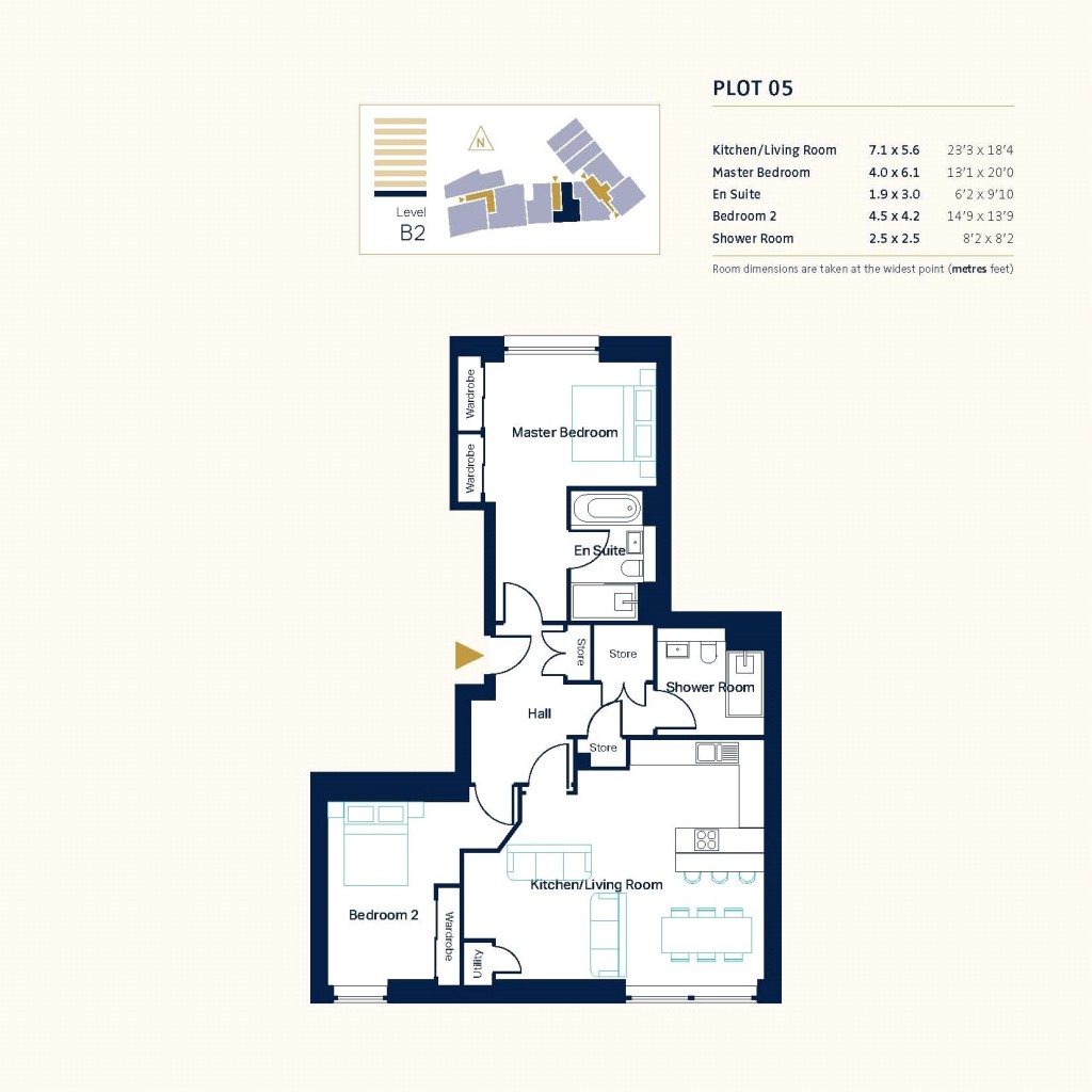 Floorplans For Plot B2.05, Village View, Plot B2.05, Village View, Belford Road, Edinburgh, Midlothian