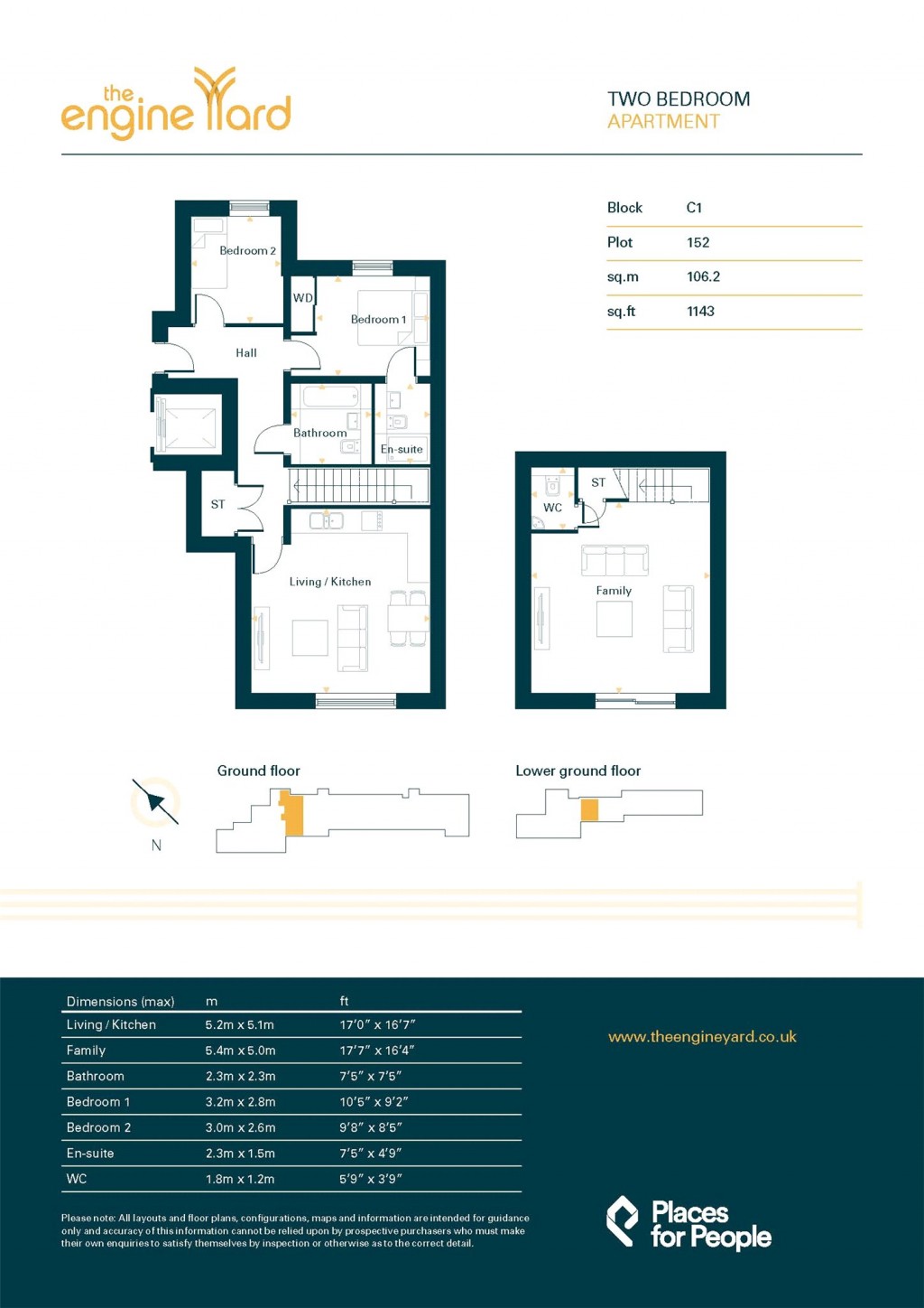 Floorplans For Plot 152 - The Engine Yard, Shrubhill Walk, Edinburgh, Midlothian