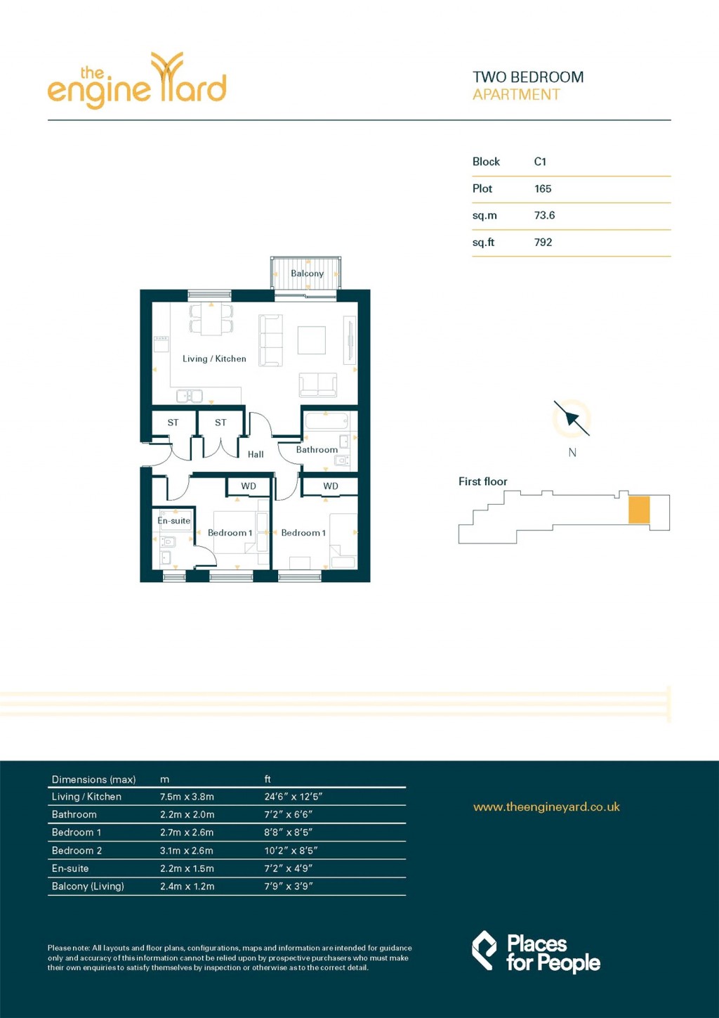 Floorplans For Plot 165 - The Engine Yard, Plot 165 - The Engine Yard, Edinburgh, Midlothian