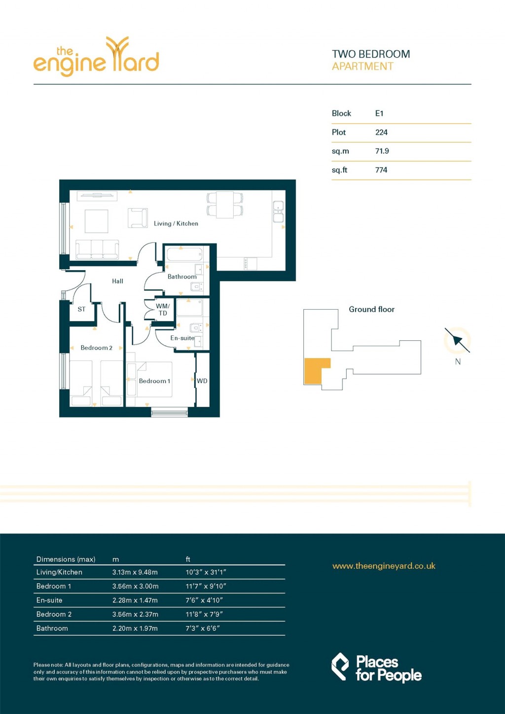 Floorplans For Plot 224 - The Engine Yard, Plot 224 - The Engine Yard, Edinburgh, Midlothian