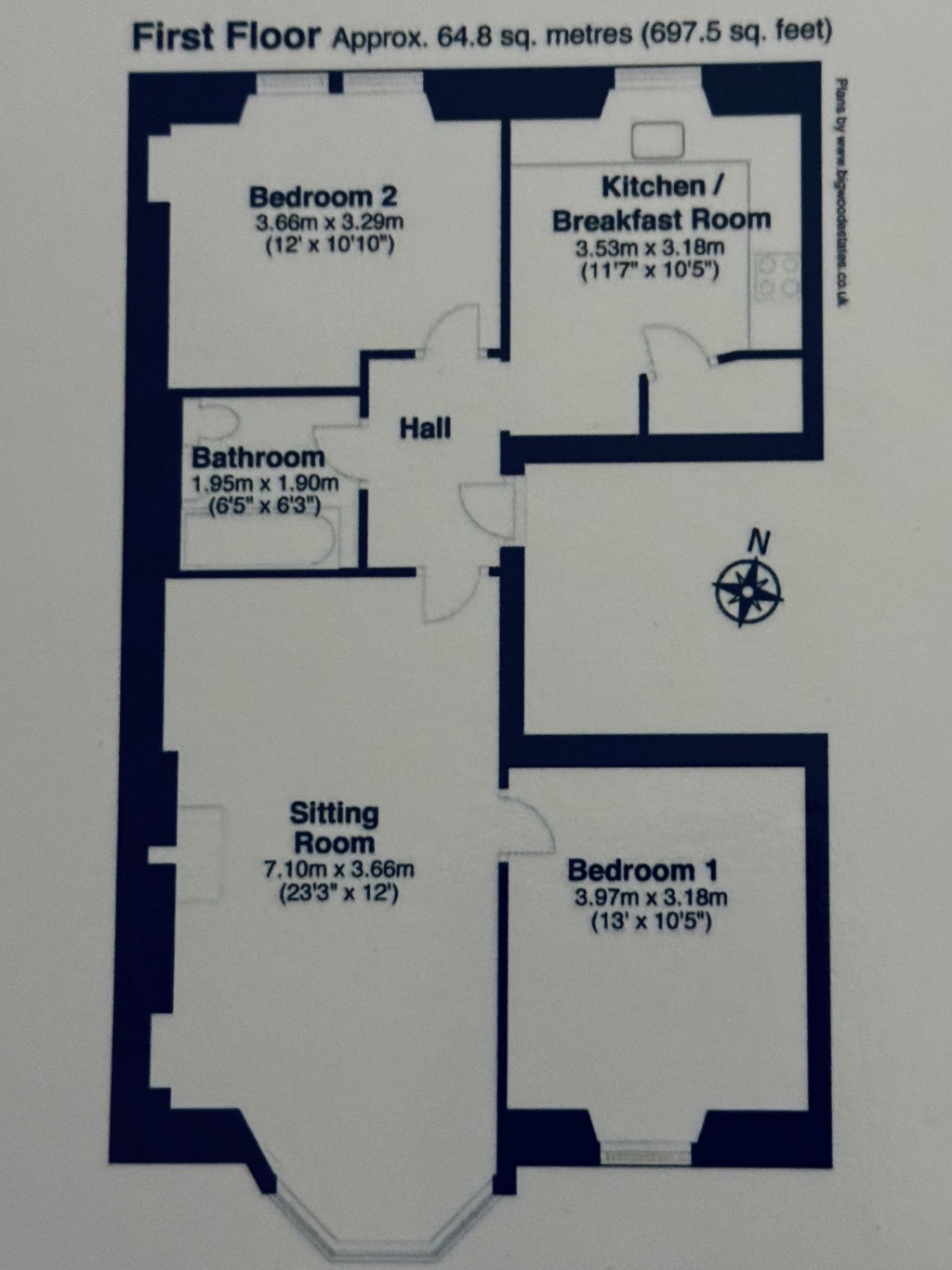 Floorplans For Flat 2, Learmonth Gardens, Comely Bank, Edinburgh