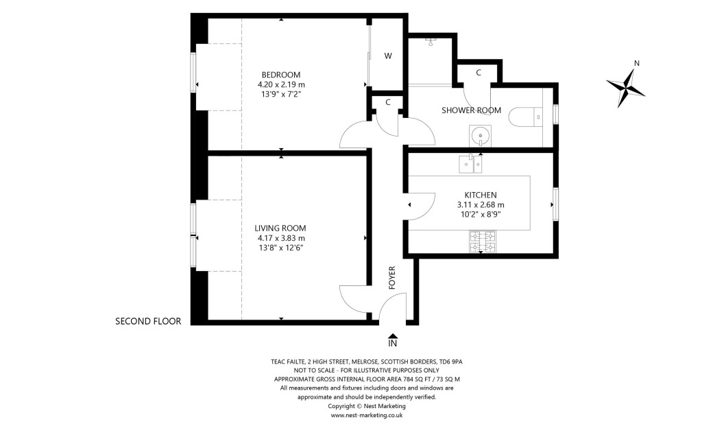 Floorplans For Teac Failte, High Street, Melrose, Scottish Borders