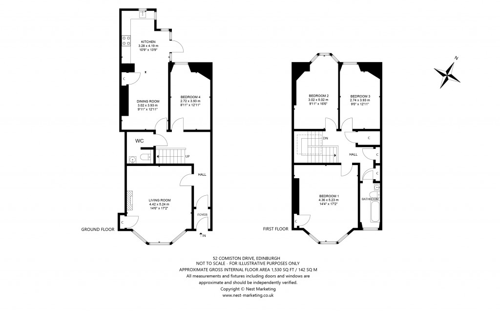 Floorplans For Comiston Drive, Edinburgh