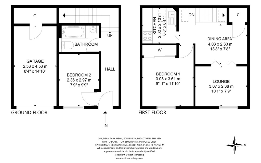 Floorplans For 26A, Dean Park Mews, Edinburgh, Midlothian