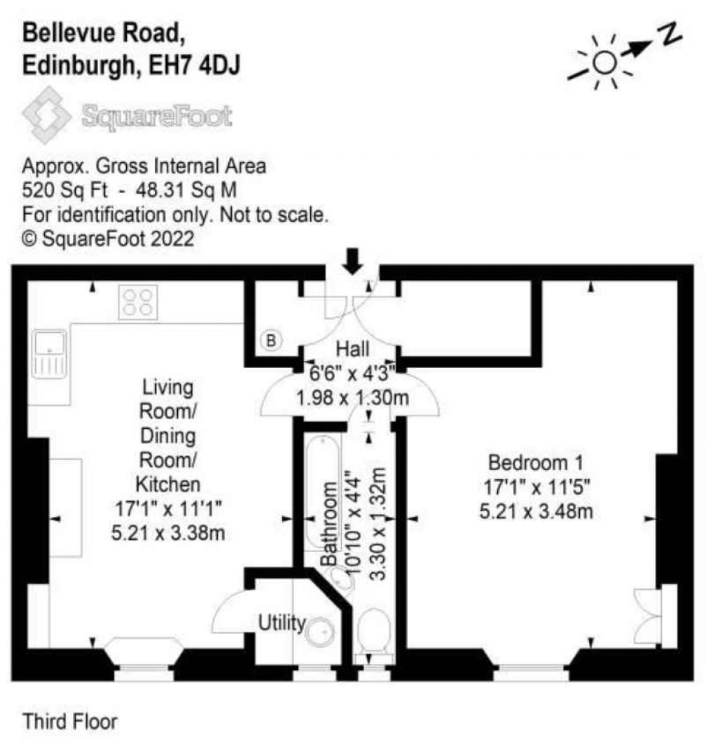 Floorplans For 53/8, Bellevue Road, Edinburgh, Midlothian