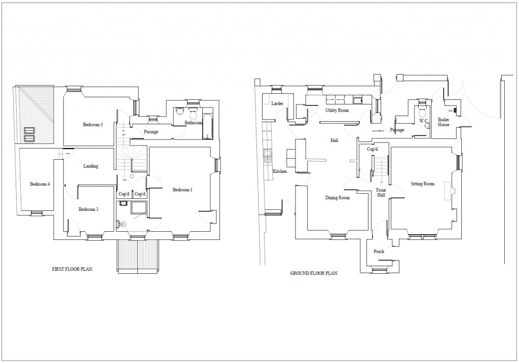 Floorplans For Dalbiac Cottage, Hermitage Lane, Shedden Park Road, Kelso, Scottish Borders