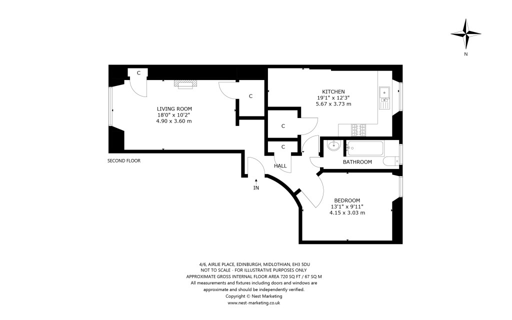 Floorplans For 4/6, Airlie Place, Edinburgh, Midlothian