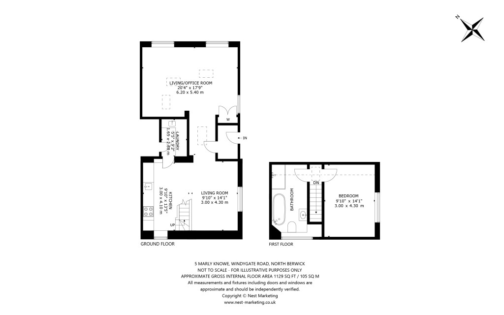 Floorplans For 5 Marlyknowe, Windygates Road, North Berwick, East Lothian