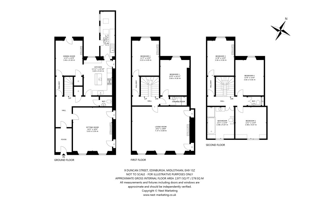 Floorplans For Duncan Street, Edinburgh, Midlothian