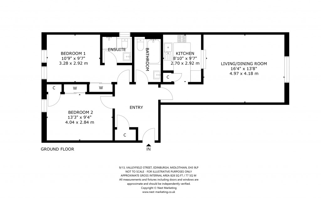 Floorplans For 9/13, Valleyfield Street, Edinburgh, Midlothian