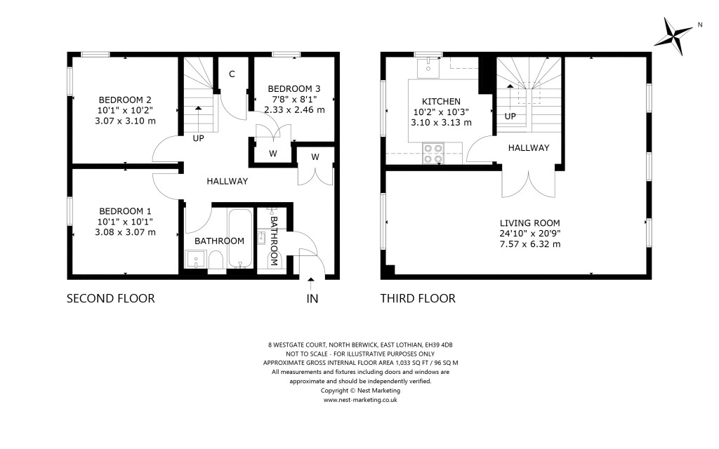 Floorplans For Westgate Court, North Berwick, East Lothian