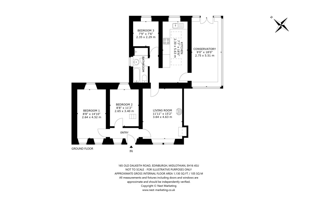 Floorplans For Old Dalkeith Road, Edinburgh, Midlothian