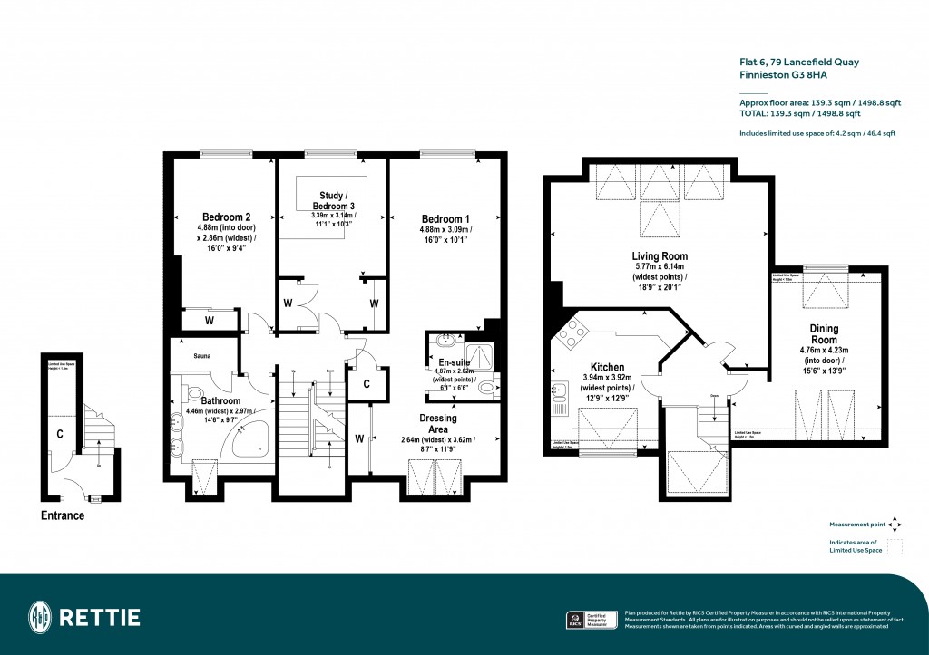 Floorplans For Penthouse Flat 6, Lancefield Quay, Finnieston, Glasgow City