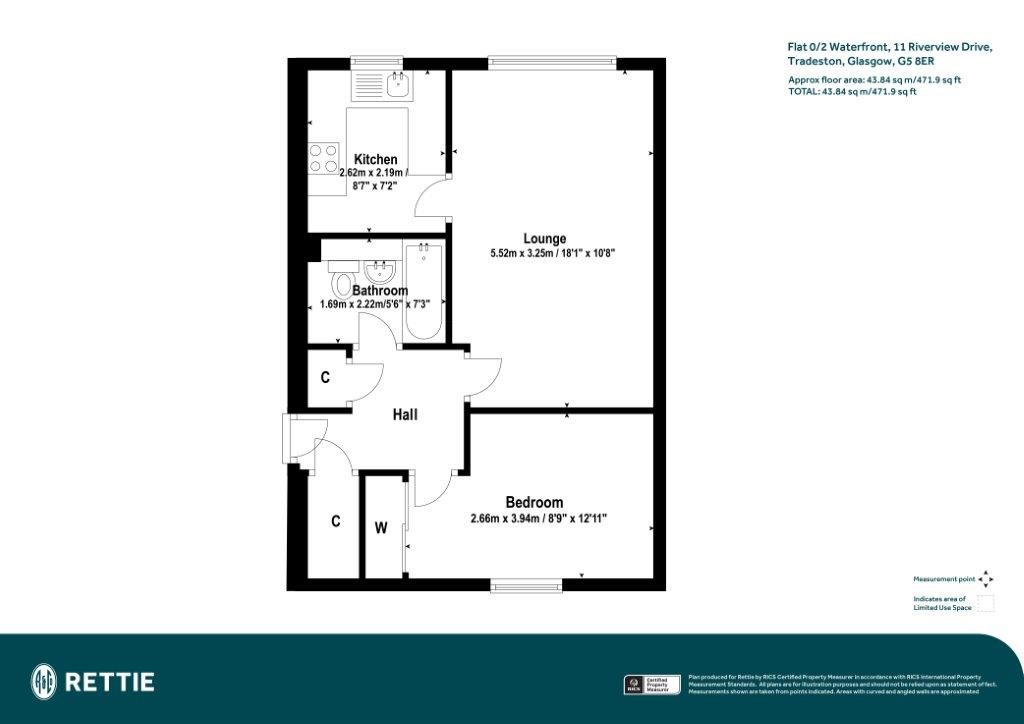 Floorplans For Flat 0/2 Waterfront, Riverview Drive, Tradeston, Glasgow