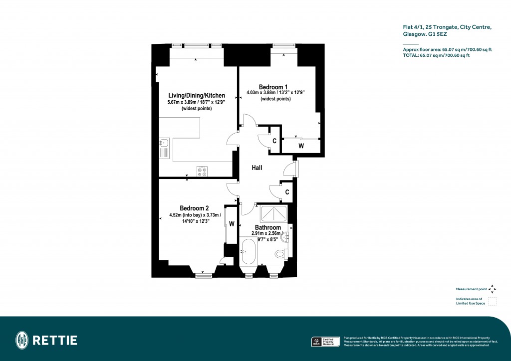 Floorplans For Flat 4/1, Trongate, Glasgow City