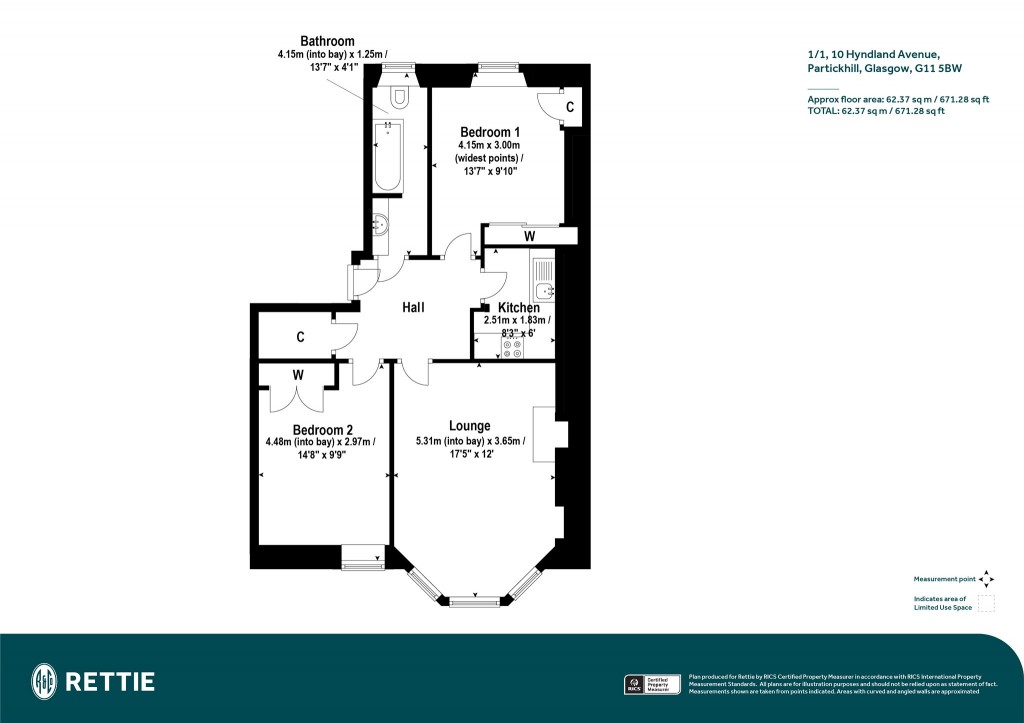 Floorplans For 1/1, Hyndland Avenue, Partickhill, Glasgow