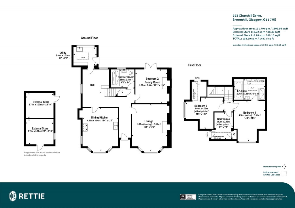 Floorplans For Churchill Drive, Broomhill, Glasgow