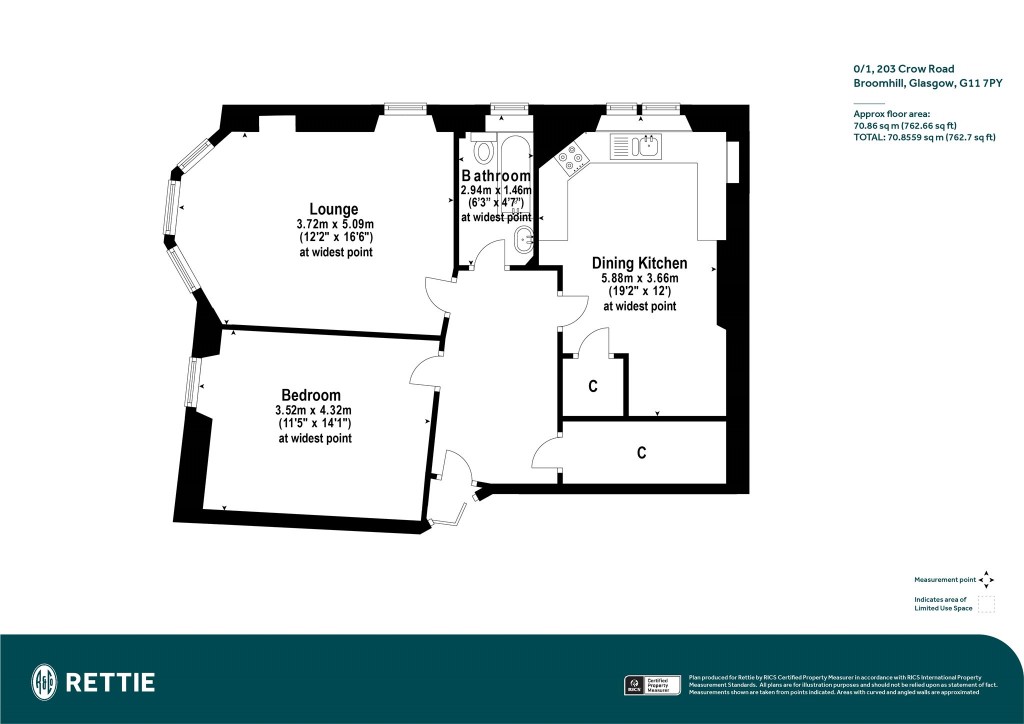 Floorplans For 0/1, Crow Road, Broomhill, Glasgow