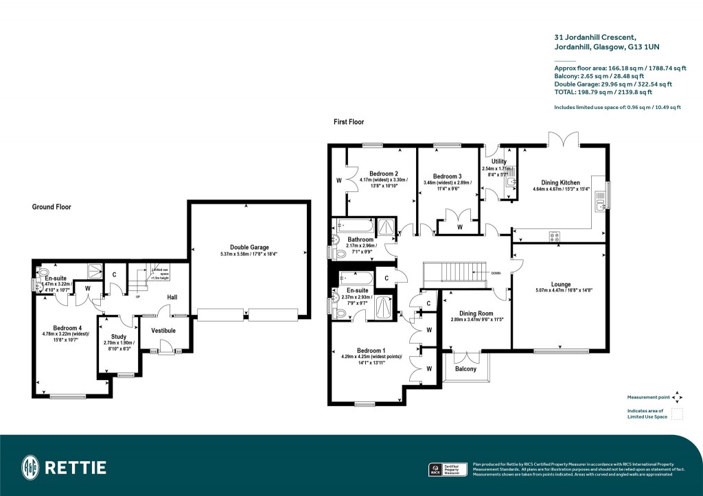 Floorplans For Jordanhill Crescent, Jordanhill, Glasgow