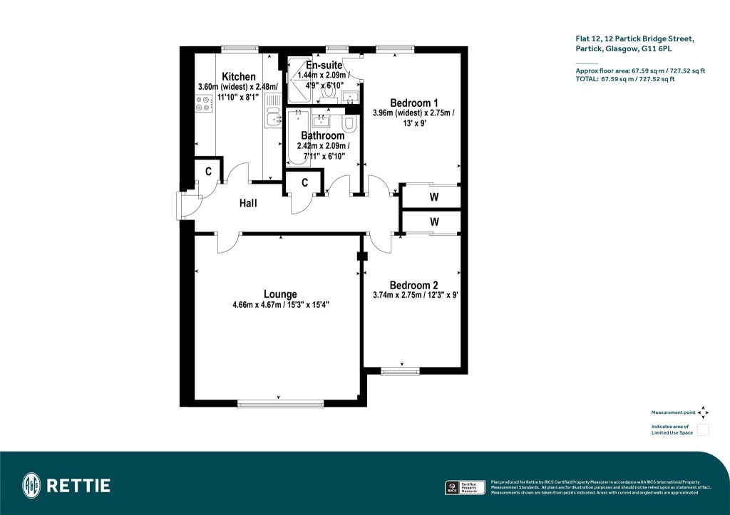 Floorplans For Flat 12, Partick Bridge Street, Partick, Glasgow