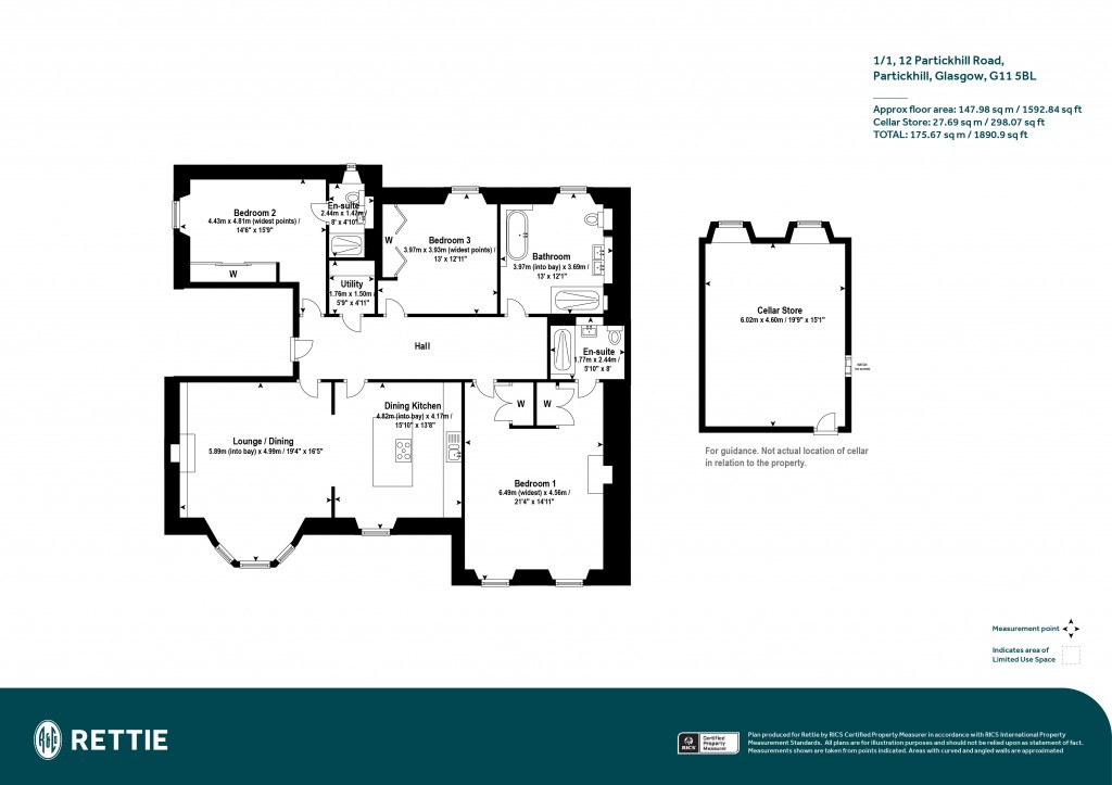 Floorplans For 1/1, Partickhill Road, Partickhill, Glasgow