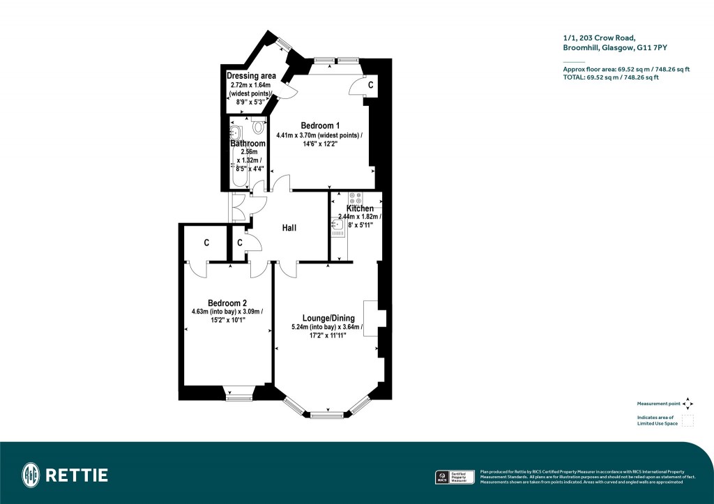 Floorplans For 1/1, Crow Road, Broomhill, Glasgow