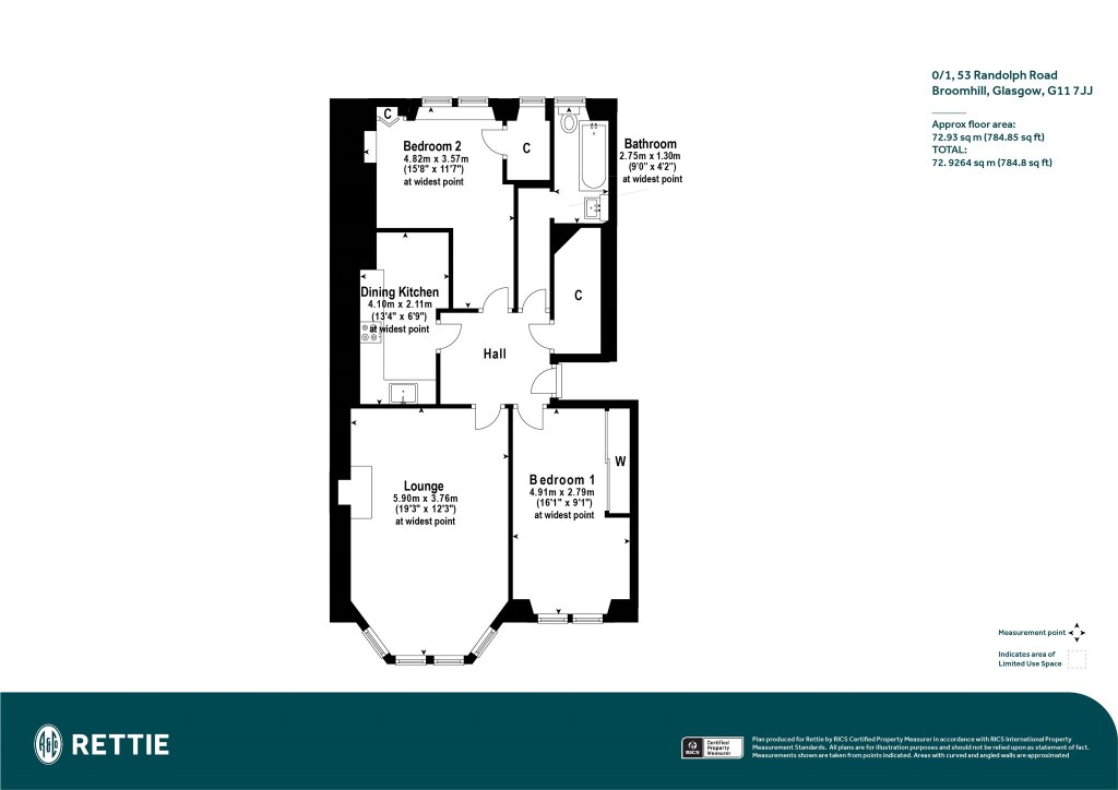 Floorplans For 0/1, Randolph Road, Broomhill, Glasgow