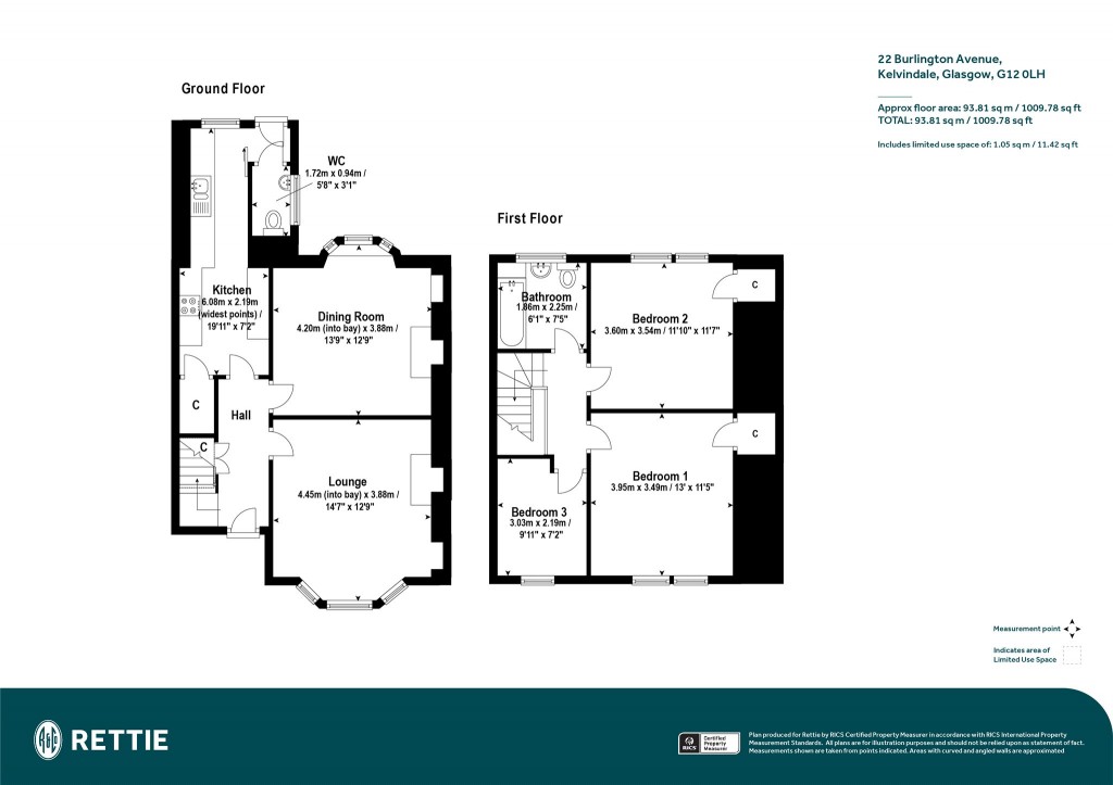 Floorplans For Burlington Avenue, Kelvindale, Glasgow