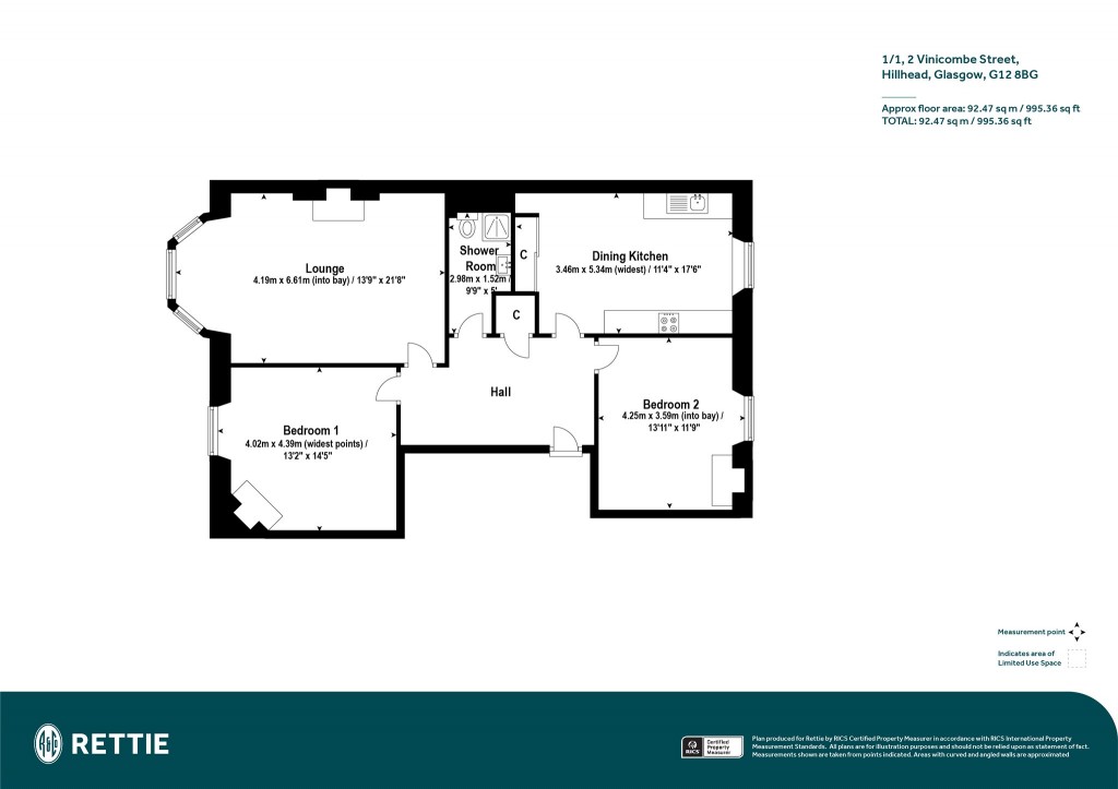 Floorplans For 1/1, Vinicombe Street, Hillhead, Glasgow