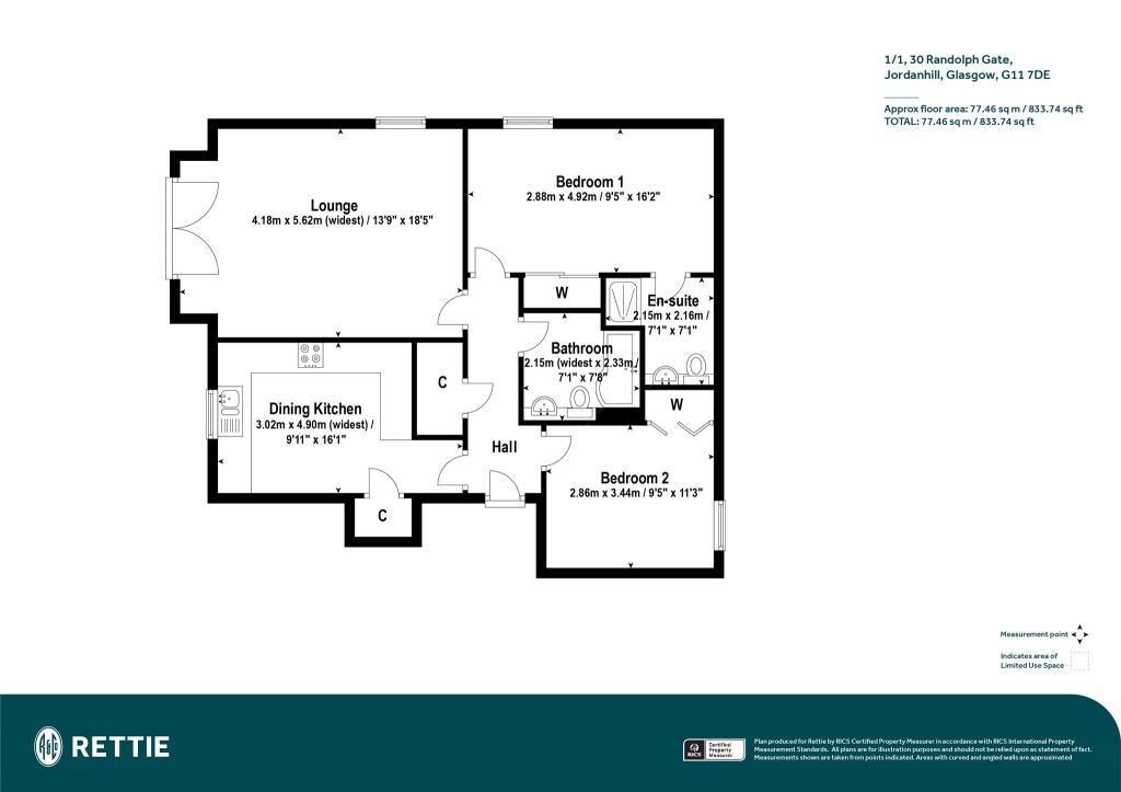 Floorplans For 1/1, Randolph Gate, Broomhill, Glasgow