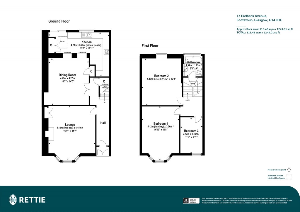 Floorplans For Earlbank Avenue, Scotstoun, Glasgow