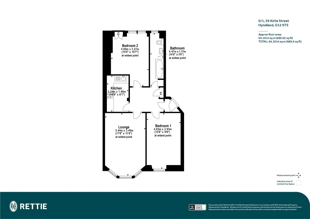 Floorplans For 0/1, Airlie Street, Hyndland, Glasgow