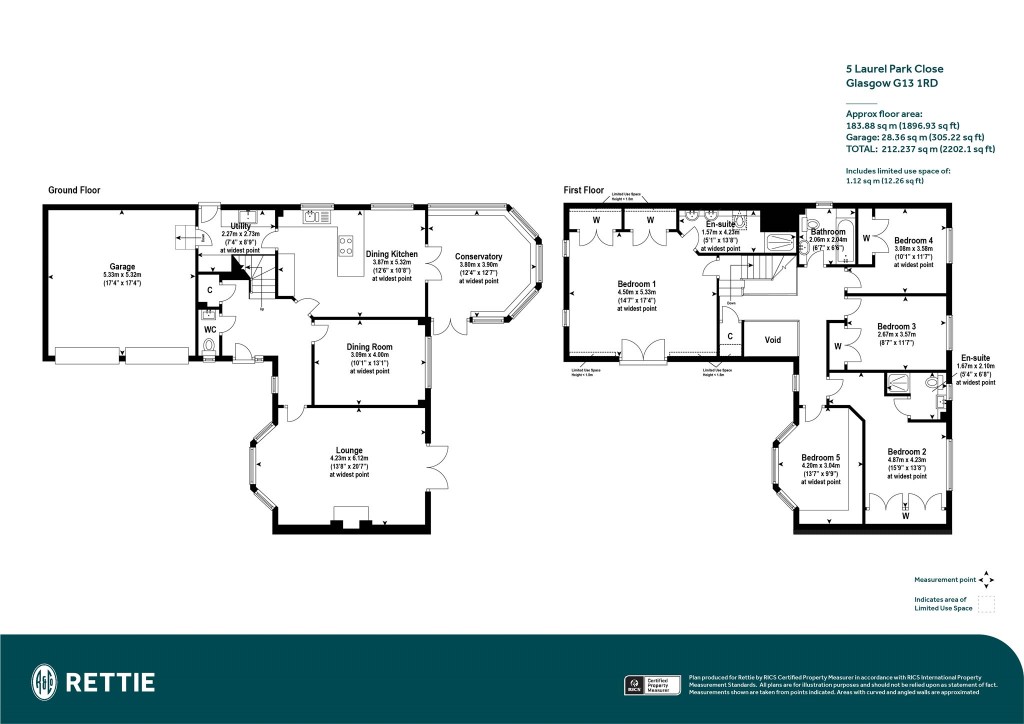 Floorplans For Laurel Park Close, Jordanhill, Glasgow