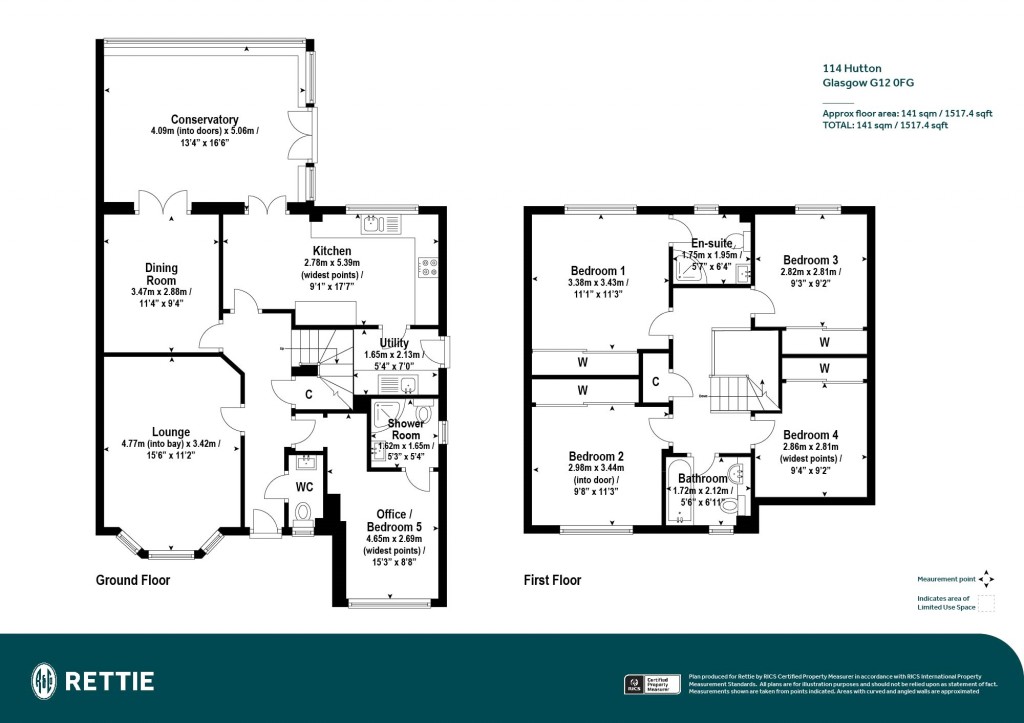 Floorplans For Hutton, Anniesland, Glasgow