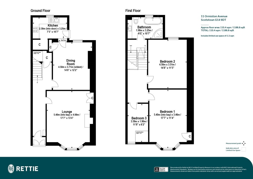 Floorplans For Ormiston Avenue, Scotstoun, Glasgow