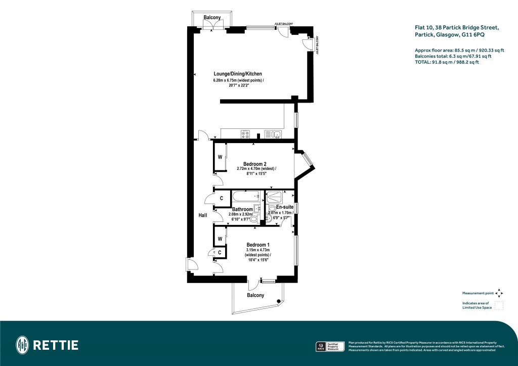 Floorplans For Flat 10, Partick Bridge Street, Partick, Glasgow