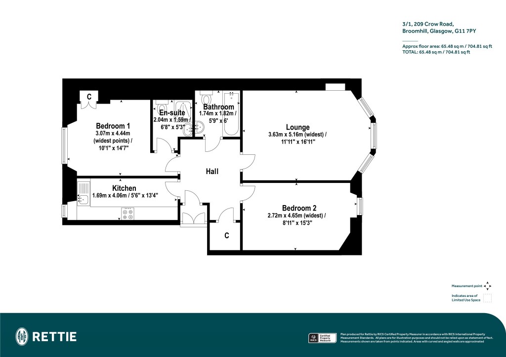 Floorplans For 3/1, Crow Road, Broomhill, Glasgow