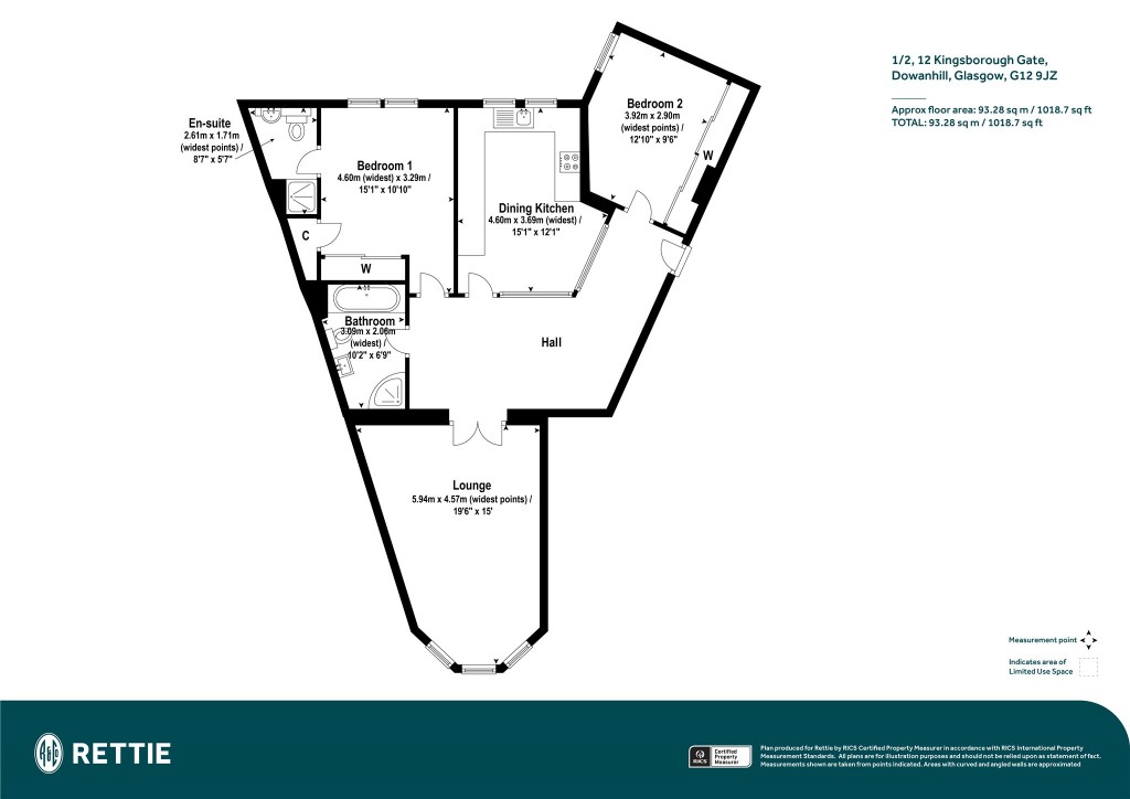 Floorplans For 1/2, Kingsborough Gate, Hyndland, Glasgow