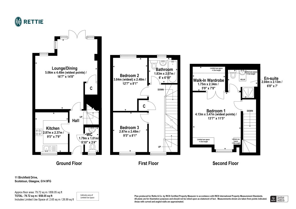 Floorplans For Birchfield Drive, Scotstoun, Glasgow