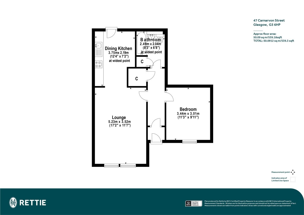 Floorplans For Carnarvon Street, Woodlands, Glasgow