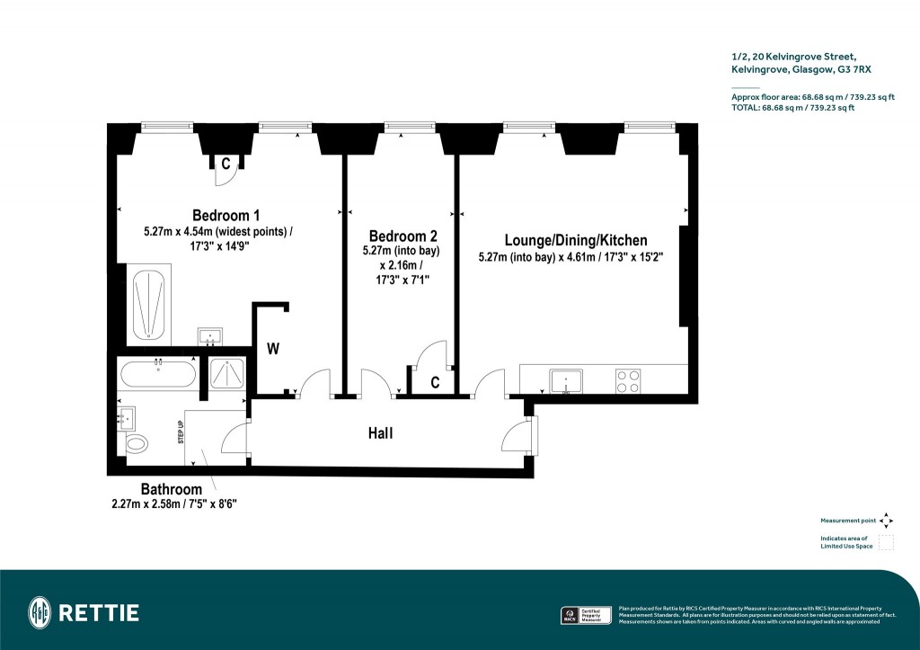 Floorplans For 1/2, Kelvingrove Street, Finnieston, Glasgow