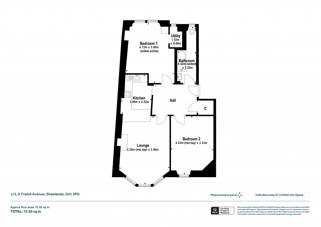 Floorplans For 1/2, Trefoil Avenue, Shawlands