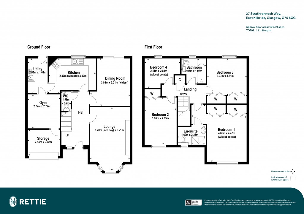 Floorplans For Strathrannoch Way, East Kilbride, Glasgow, South Lanarkshire