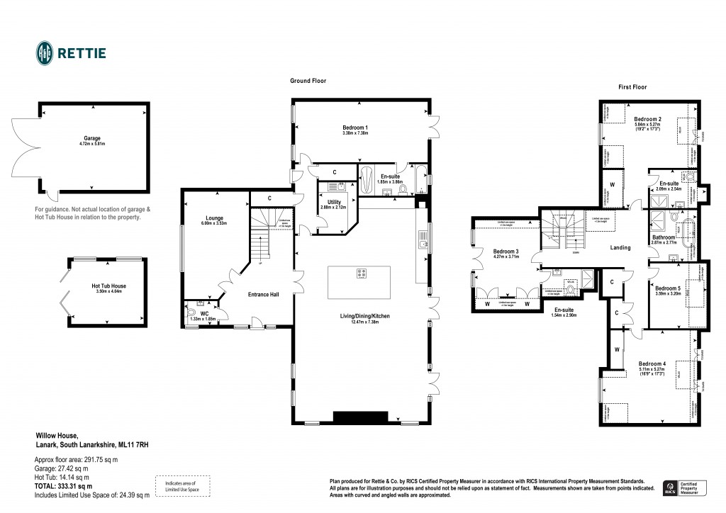 Floorplans For Willow House, Lanark, South Lanarkshire